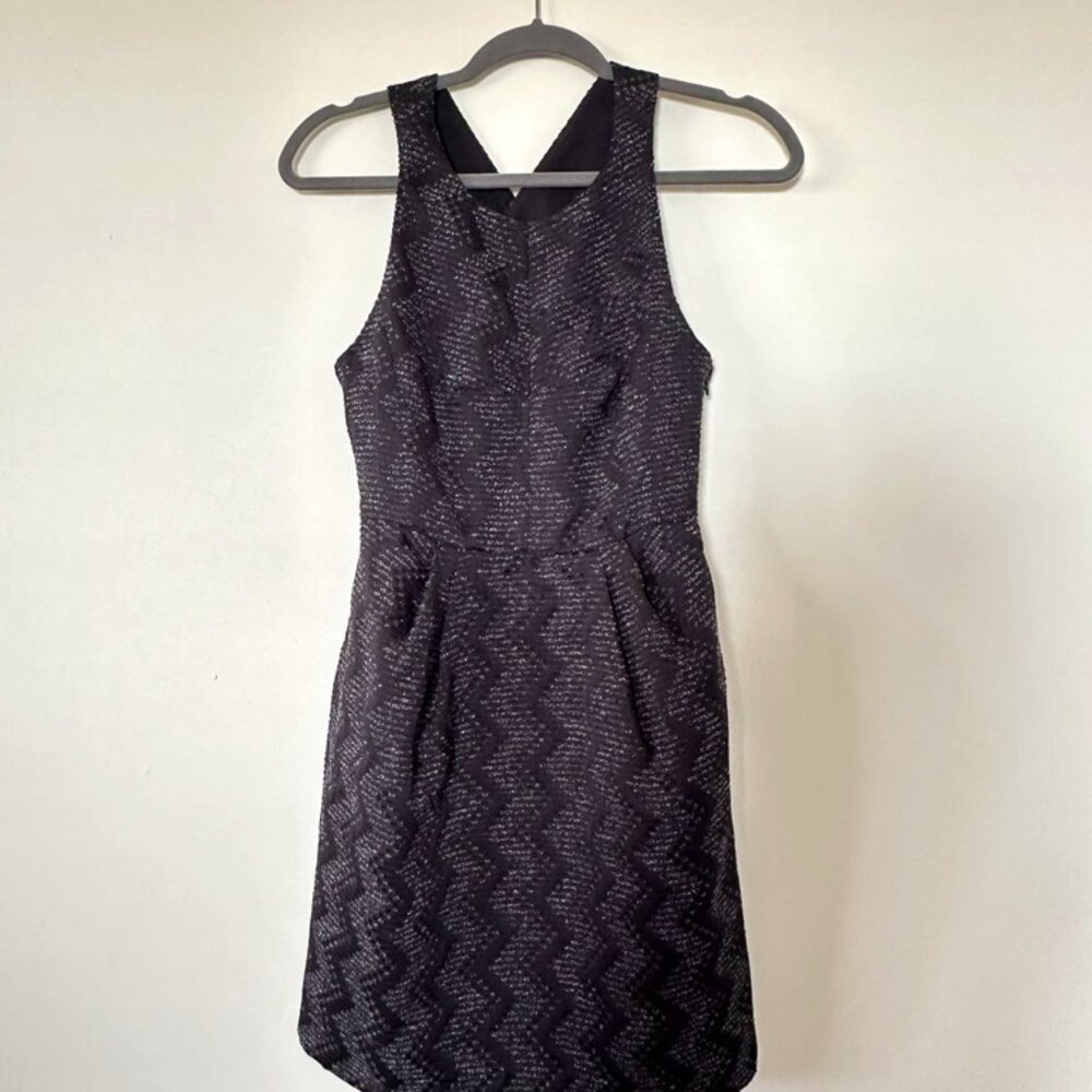 Forever 21, Criss-cross back patterned dress, Black, Size XS